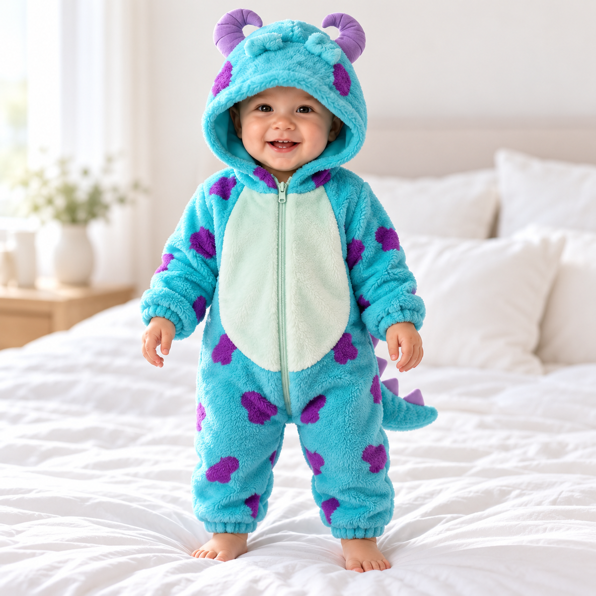 Baby Monster Plush Onesie – Warm All Winter, Easy Zip